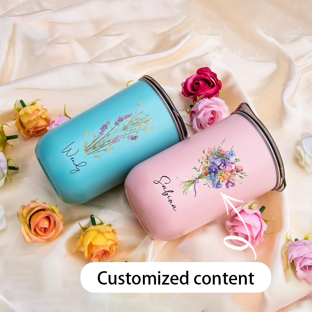 Flask Stainless Steel - Spersonalizowana personalizacja z imieniem: Kubek ze