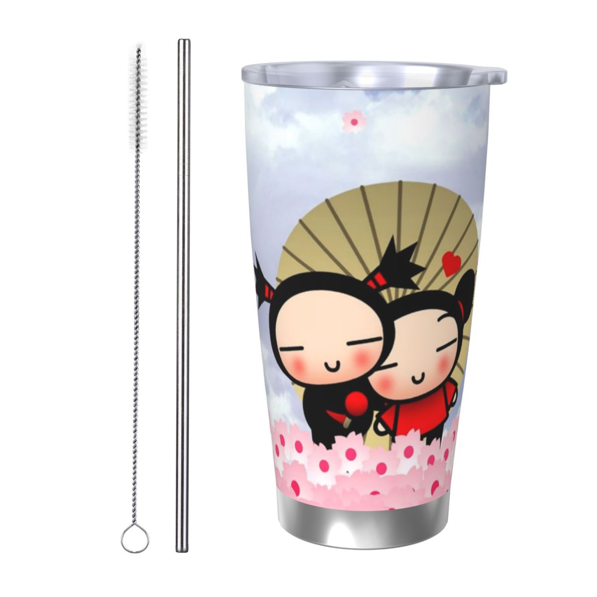 Flask Stainless Steel - Uroczy kreskówkowy Pucca 20oz Termos ze