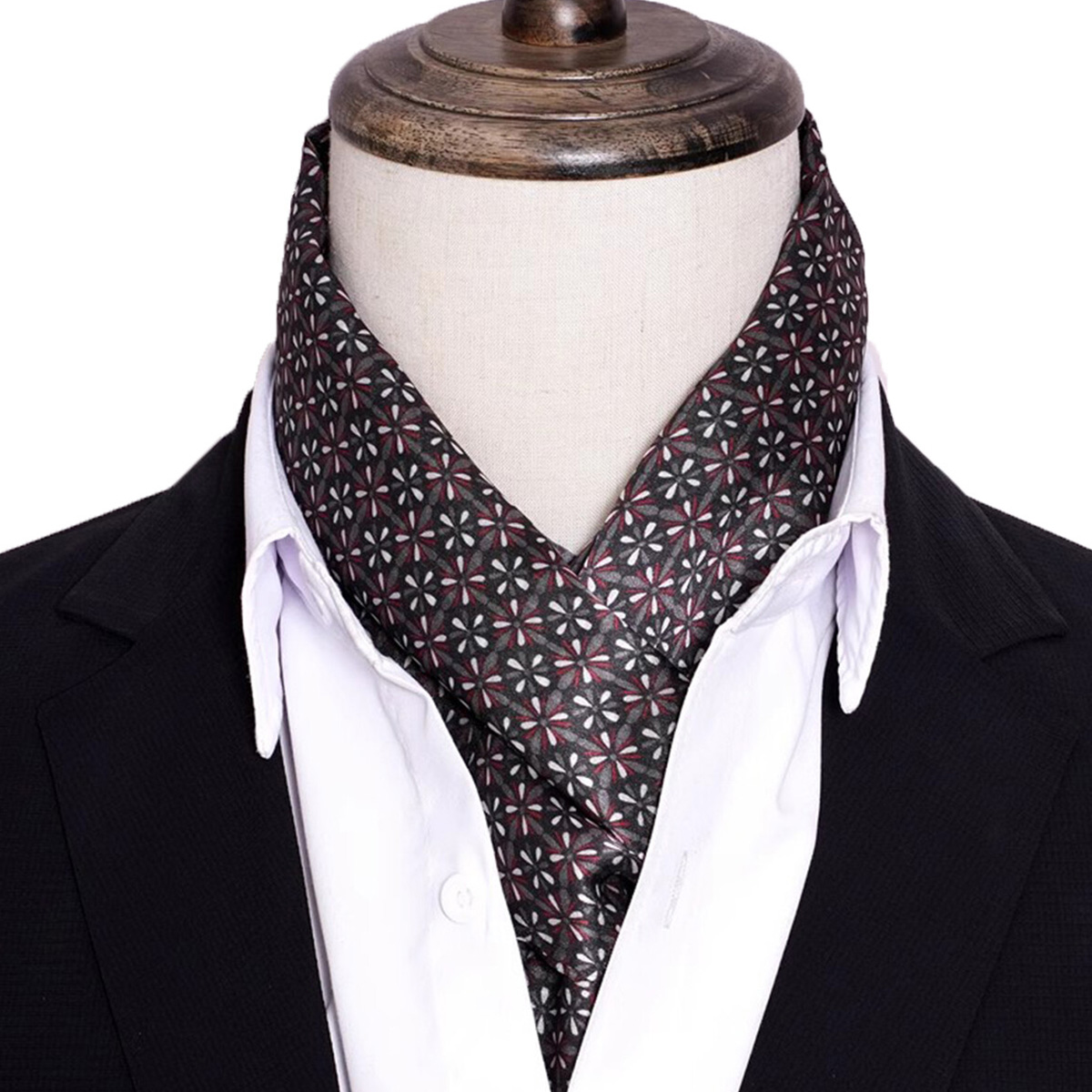 Men Accessories Sale - Nowa męska apaszka jedwabna w paski,