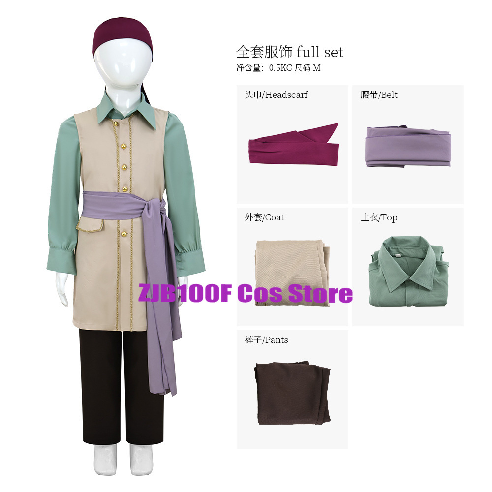 Men Accessories Set - Anime Kapitan Clark Strój Cosplay Uniform