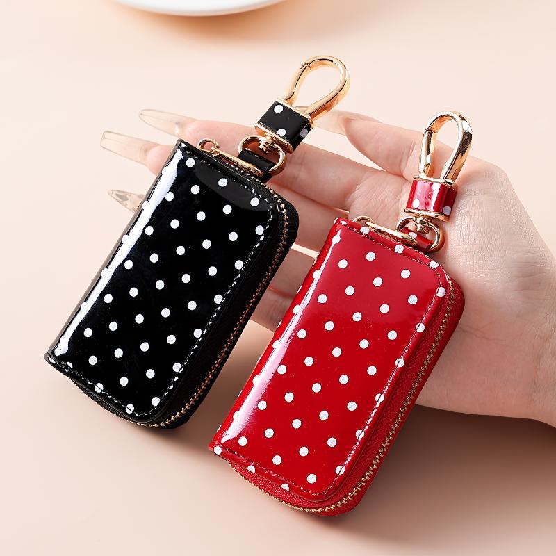 Men Accessories In Store - Etui na klucze z błyszczącej skóry
