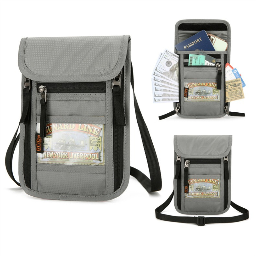 Passport Wallet Rfid - Etui na paszport z paskiem na