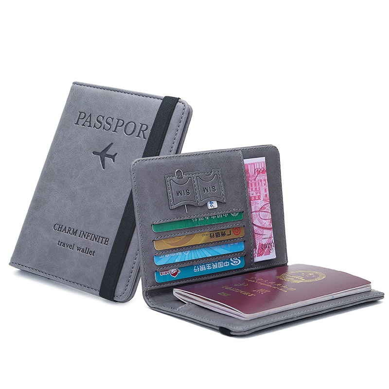 Passport Wallet Rfid - Nowa stylowa gumka skórzana okładka na