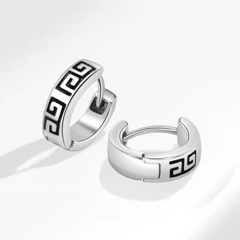 Men'S Accessories High End - Modne srebrne kolczyki w stylu koreańskim,