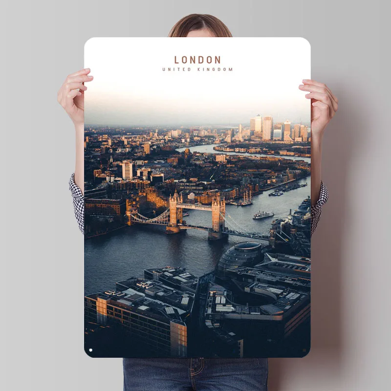 Men'S Accessories London - Metalowy plakat z Londynem, słynnym miastem,