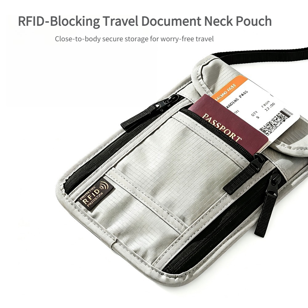 Passport Wallet Rfid - Portfel podróżny na szyję, etui na