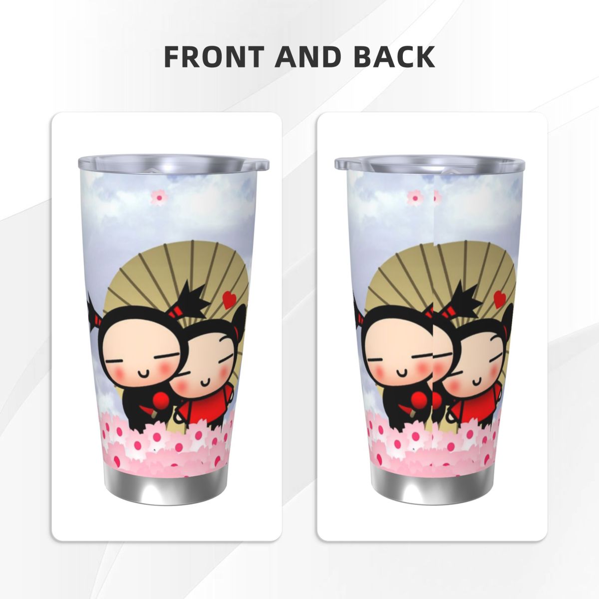 Uroczy kreskówkowy Pucca 20oz  – Flask Stainless Steel recenzja i cena