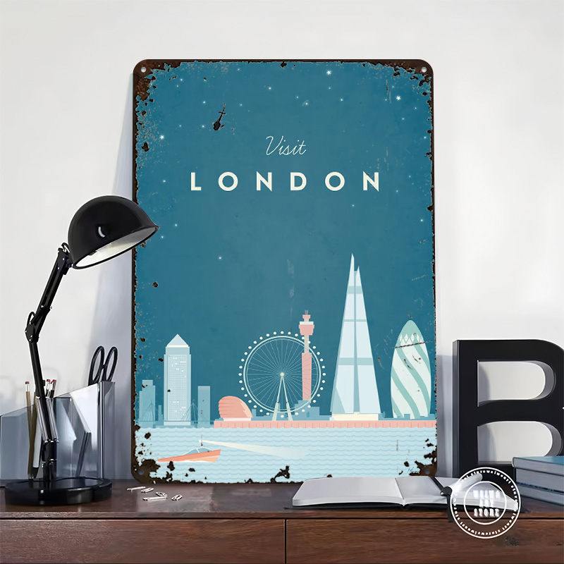 Metalowy plakat Londyn, person – Men'S Accessories London recenzja i cena
