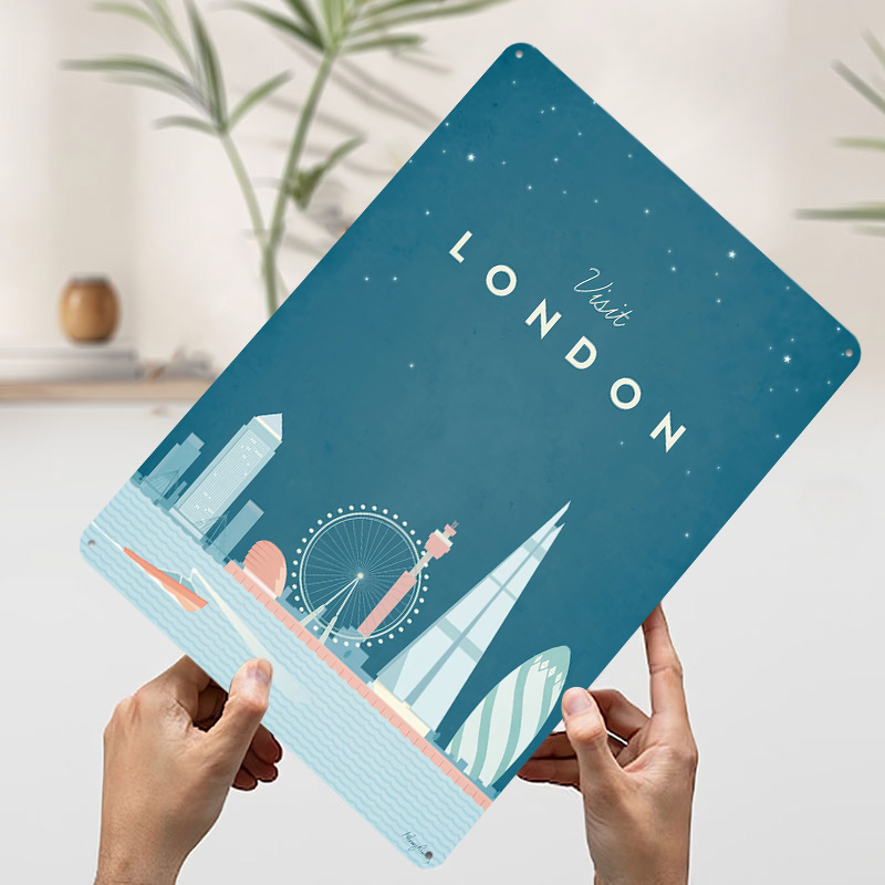 Metalowy plakat Londyn, person – Men'S Accessories London recenzja i cena