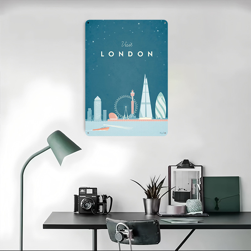 Metalowy plakat Londyn, person – Men'S Accessories London recenzja i cena