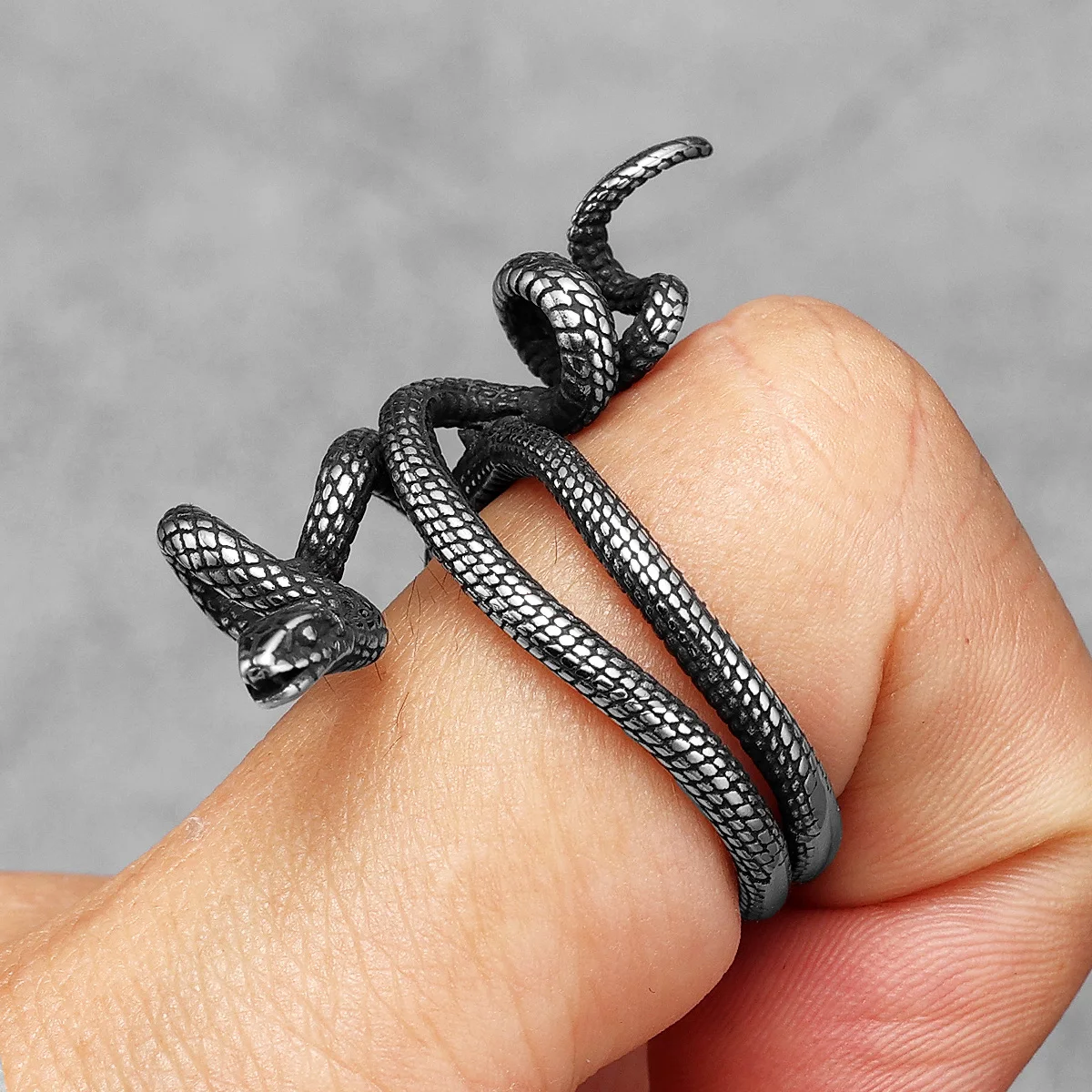 Poisonous Snake Ring 316L Stai – Men'S Accessories Best recenzja i cena