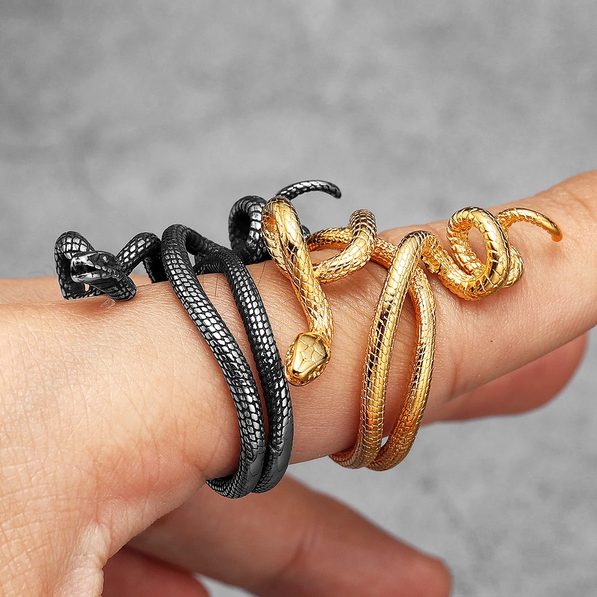 Poisonous Snake Ring 316L Stai – Men'S Accessories Best recenzja i cena