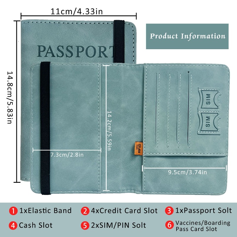 Etui na paszport ze skóry PU,  – Passport Wallet Rfid recenzja i cena